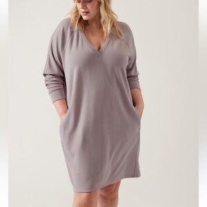 ATHLETA Seasoft V-Neck Pullover Sweatshirt Tunic – Size S